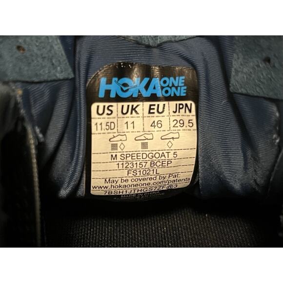 Hoka Speedgoat 5 Trail Running Shoes Blue Coral Men's Size 11.5D Insole Replaced - Picture 5 of 14